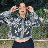 Cropped Style - Woven Jacket (B&W)