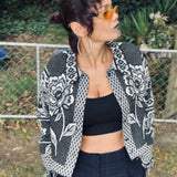 Cropped Style - Woven Jacket (B&W)